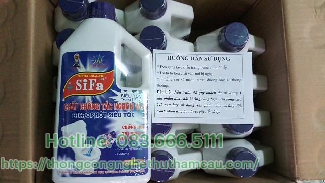 hướng dẫn sử dụng nước thông cống sifa