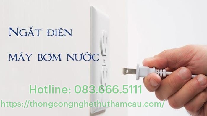 Ngắt nguồn điện lên bồn nước inox