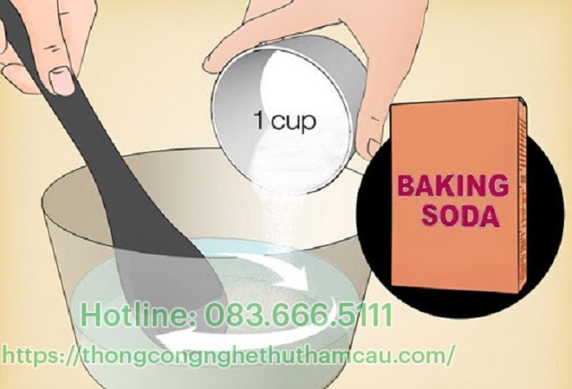Thông tắc bằng bột baking soda