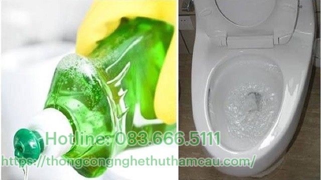 Thông tắc bằng nước rửa chén