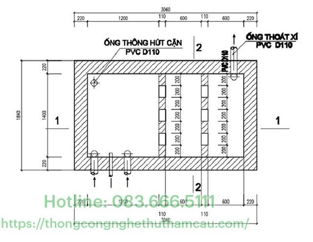 kích thước bể phốt gia đình