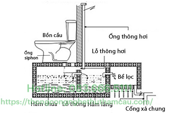 Vị trí của ống thông hơi