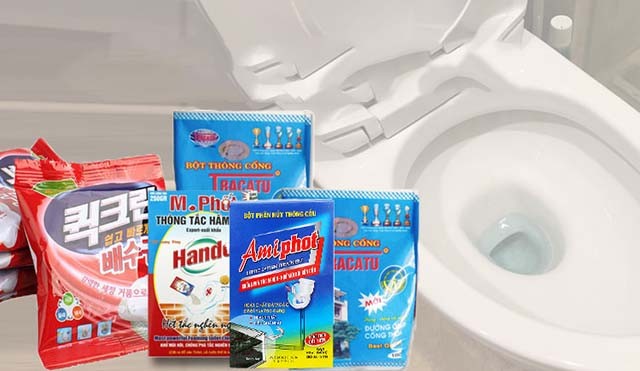sử dụng hóa chất chuyên dụng để thông tắc cống